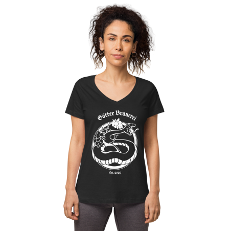 Logo Gross - Vorderseite - Damen-T-Shirt mit V-Ausschnitt