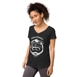 Logo Gross - Vorderseite - Damen-T-Shirt mit V-Ausschnitt